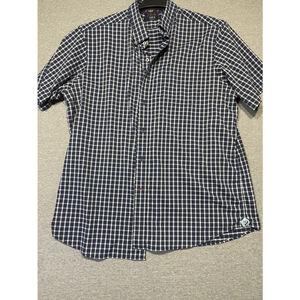 Men's Club 38 Blue Gingham Short Sleeve Shirt XL